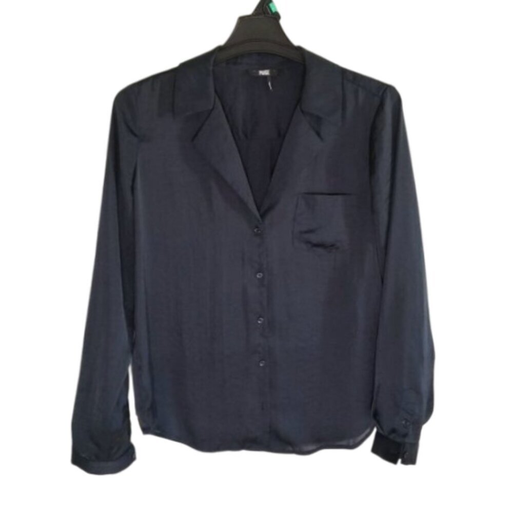 PAIGE‎ Sateen Silky Top Navy Size XXL
